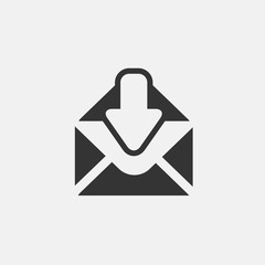 incoming mail icon vector for web and graphic design