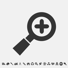 Obraz premium zoom in icon vector for web and graphic design