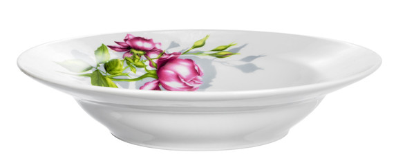 Ceramic white bowl isolated on white background