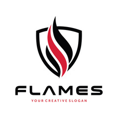 Gas Logo, Fire Logo, Fire Tech Logo Design Vector