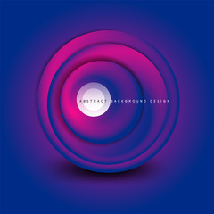 Vector swirl circle banner, 3d style abstract sphere or round shape icon or background templates. Vector Illustration For Wallpaper, Banner, Background, Card, Book Illustration, landing page