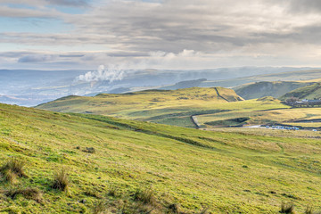 Fototapeta premium Autumn mountain landscape on a sunny day