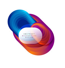Vector abstract geometric bubble banner created with round shapes. Trendy simple button. Illustration For Wallpaper, Banner, Background, Card, Book Illustration, landing page