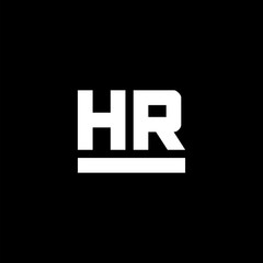 Fototapeta premium Initial Letter HR Logo Template Design. Initial letter HR logotype. HR or H R letter alphabet logo design in vector format.