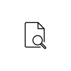 Search file icon. Document and magnifying glass symbol for your web site design, logo, app, UI. Vector illustration, EPS10.