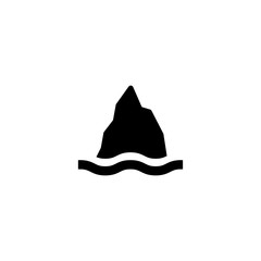 Iceberg icon isolated on white background. Ice mountain symbol for your web site design, logo, app, UI. Vector illustration, EPS10.