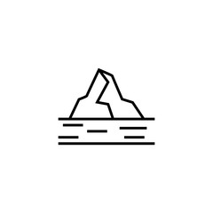 Iceberg icon isolated on white background. Ice mountain symbol for your web site design, logo, app, UI. Vector illustration, EPS10.