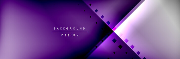 Abstract background - squares and lines composition created with lights and shadows. Technology or business digital template