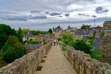 Fototapeta na wymiar Ville de Dinan, les remparts, Côtes-d’Armor, Bretagne, France