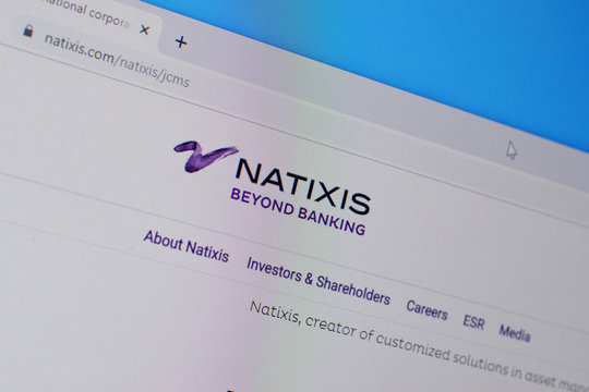 Homepage Of Natixis Website On The Display Of PC, Url - Natixis.com.