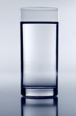 Studio shot of glass with water