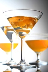 Close up of drink in martini glass