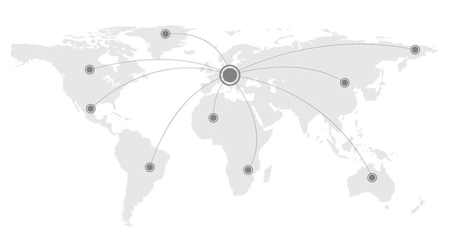 Fototapeta Global Logistics Network. World map