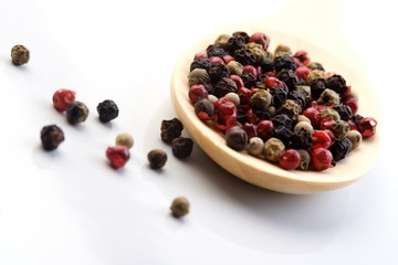 Close up of pepper grains