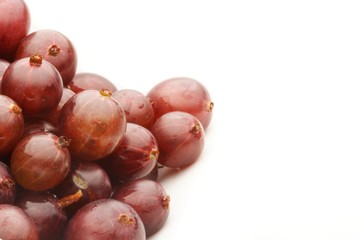Gooseberry on white background - studio shot