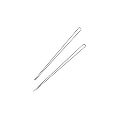 Chopstick icon design isolatedon white background. vector illustration