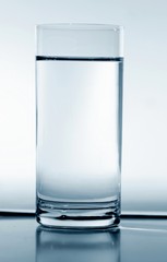 Studio shot of glass with water