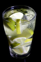 Close up of lemon drink