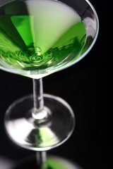 Close up of drink in martini glass