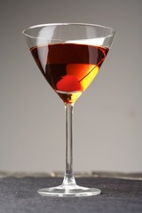 Close up of drink in martini glass