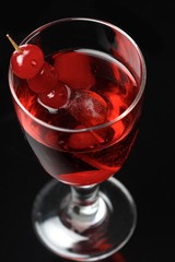 Studio shot of drink on black background