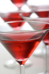 Drinks in matrini glasses