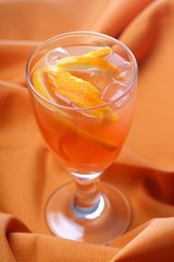 Studio shot of orange drink