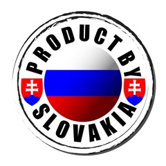 Made in Slovenia coloring the flag. Symbol. Product by.
