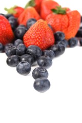 Blueberries and strawberries