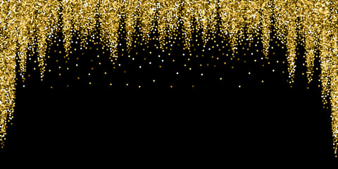 Round gold glitter luxury sparkling confetti. Scat