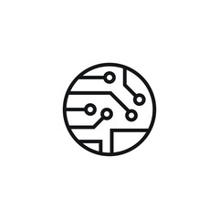 Circuit board icon design. vector illustration
