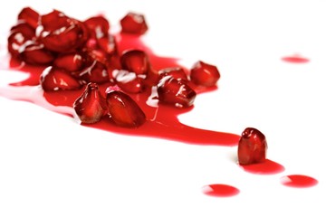 Studio shot of pomegranate fruit