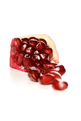 Studio soht of pomegranate on white background