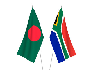 Republic of South Africa and Bangladesh flags