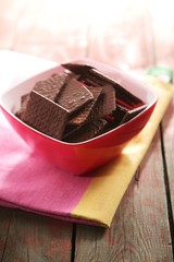 Close-up of chocolate cookies in bowl