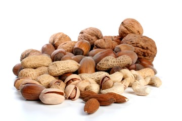 Delicacies on white background - close-up