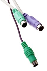 Computer cables on white bacground