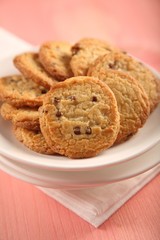 Close-up of cookies on plate