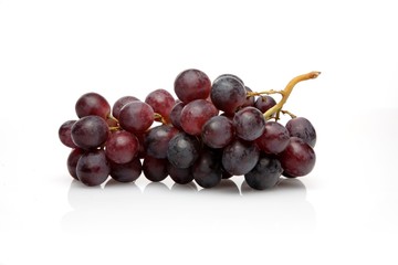 Grapes on white background - close-up