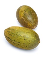 Melon on white background - close-up
