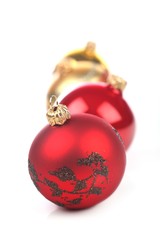 Christmass bauble on white background