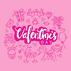 Valentines day icon set.