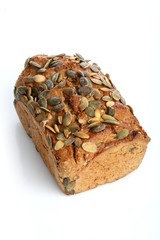 Bread on white backgorund - close-up