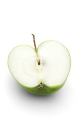 Apple on white background - close-up