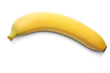 Bananas on white background - close-up