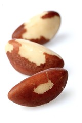 Brazilian nut on white background
