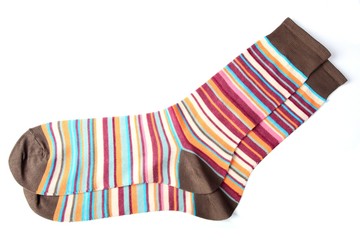 Socks on white background