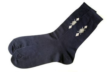 Socks on white background