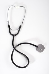 Stethoscope on white background - close-up