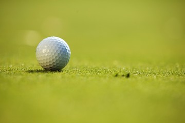 Golf ball on grass